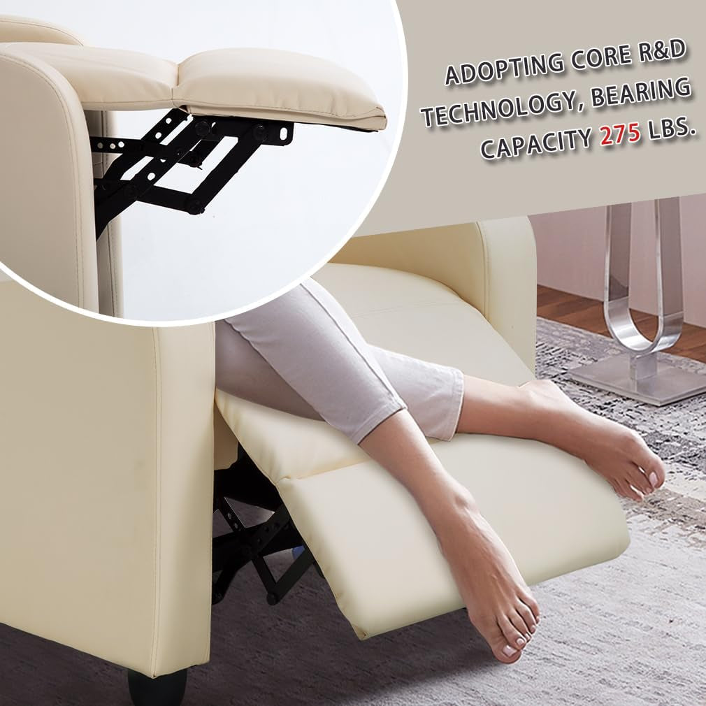 Beige Recliner Chair For Living Room Home Theater Seating-3