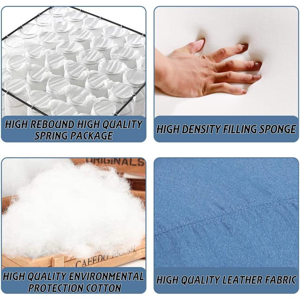 Blue Fabric Recliner Chair For Living Room Home Theater-3