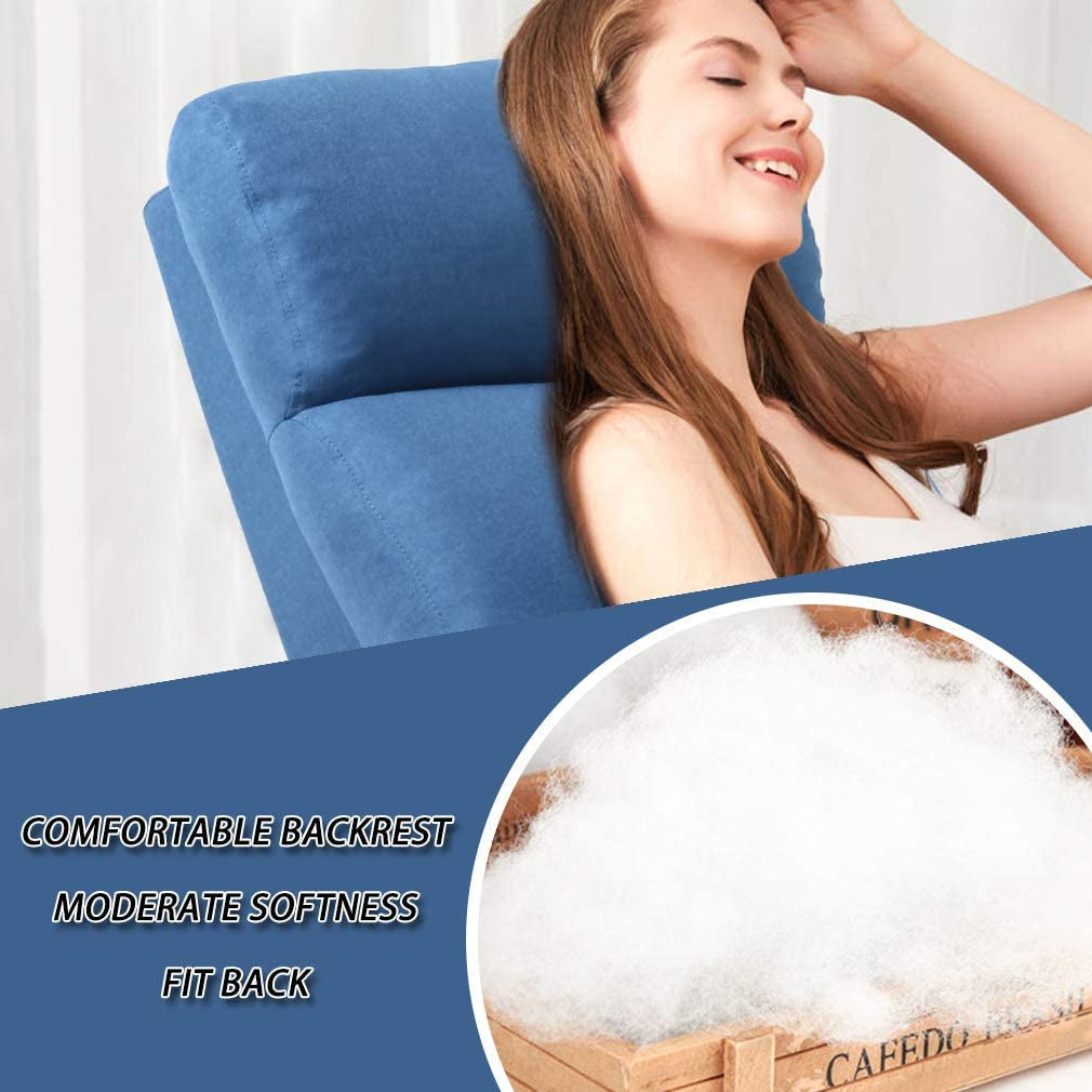 Blue Fabric Recliner Chair For Living Room Home Theater-1