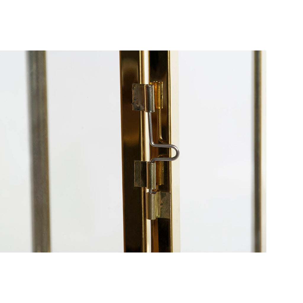 Lantern DKD Home Decor Golden Silver Aluminium Crystal 14 x 14 x 35 cm (2 Units)