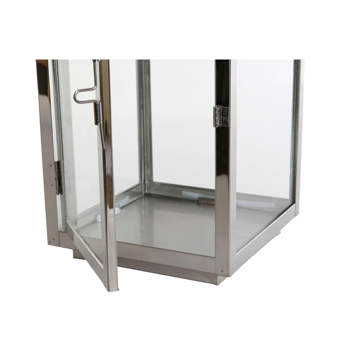 Lantern DKD Home Decor Golden Silver Aluminium Crystal 14 x 14 x 35 cm (2 Units)