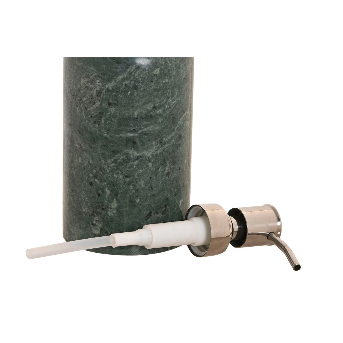 Soap Dispenser Home Green Silver Stainless steel Marble Modern 7,5 x 7,5 x 18 cm