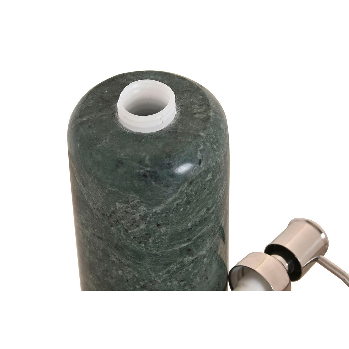 Soap Dispenser Home Green Silver Stainless steel Marble Modern 7,5 x 7,5 x 18 cm