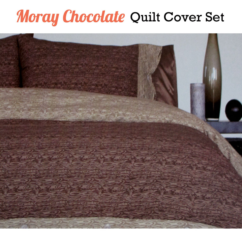 NNEDSZ Essentially Home Living MoChocolate Quilt Cover Set Double-1