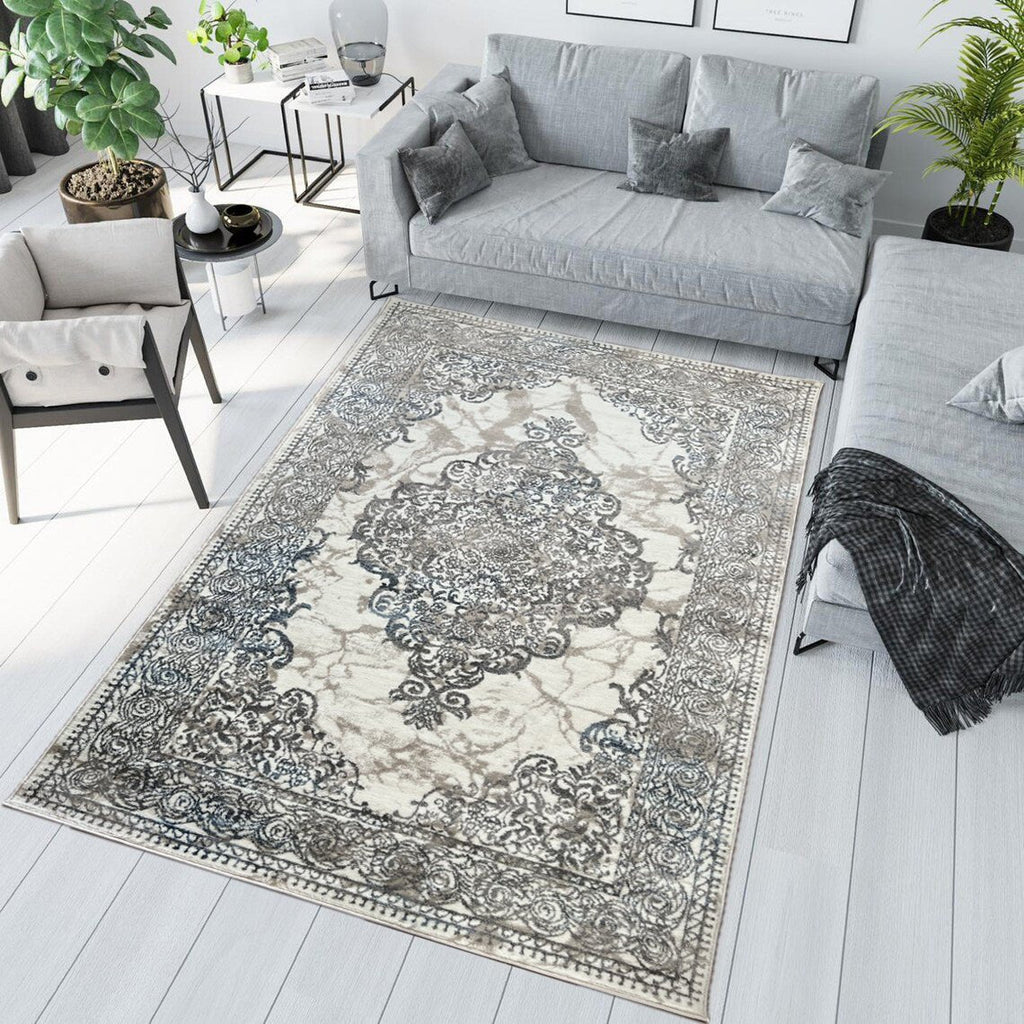 Canvello Area Rugs Premium Rugs for Living Room, Bedroom, Home Dining, Ivory, Grey, Beige-1