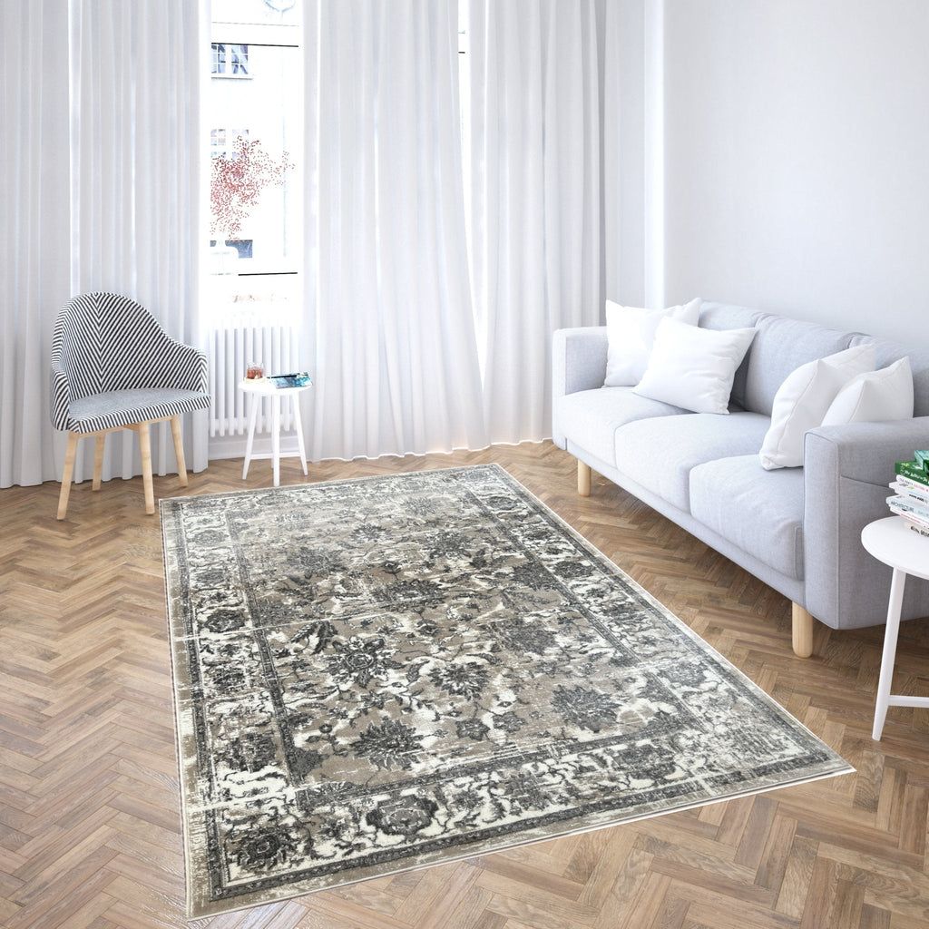 Canvello Area Rugs Premium Rugs for Living Room, Bedroom, Home Dining, Ivory, Grey, Beige-2