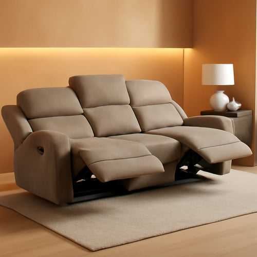 84.5 Inch Brown Recliner Couch Living Sofa Home Theater-0