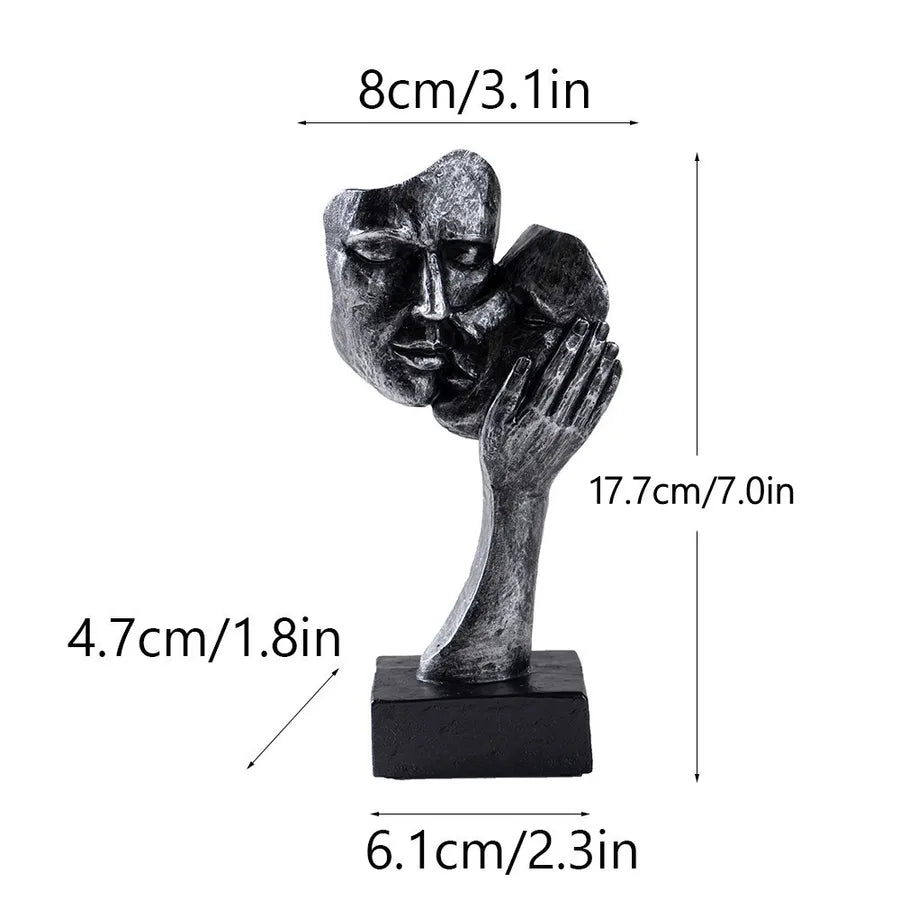 Nordic Creative Resin Couple Figurines Artistic Home Decorations Living Room Dining Table Small Accessories Simple Style