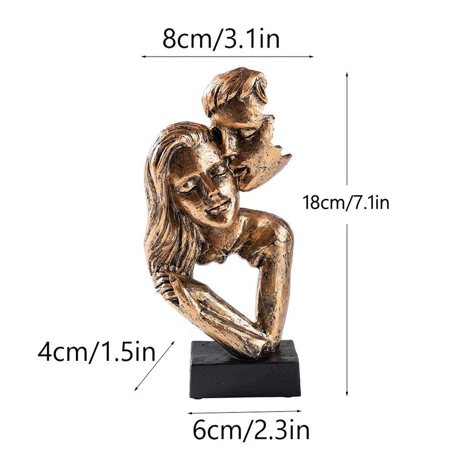 Nordic Creative Resin Couple Figurines Artistic Home Decorations Living Room Dining Table Small Accessories Simple Style