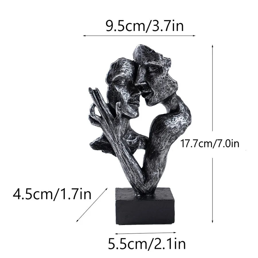 Nordic Creative Resin Couple Figurines Artistic Home Decorations Living Room Dining Table Small Accessories Simple Style